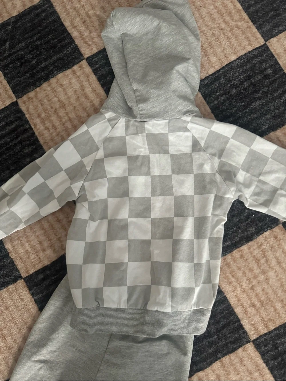 Set of 2 Checkered Toddler Sweat Sets